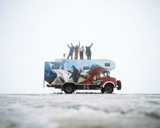 Fabian Lentsch und die Snowmads unterwegs. Bild © Elias Holzknecht