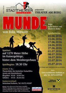Plakat "Munde" (Quelle: Stadttheater Kufstein)