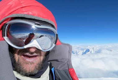 Christian Stangl auf dem Gipfel des K2