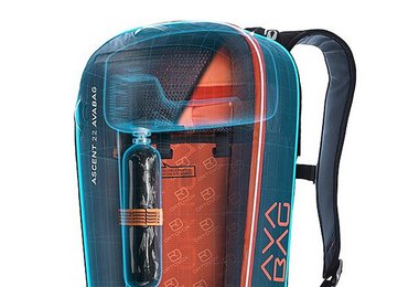 Das AVA-Bag System, es hat nur 1,8 Liter Platzbedarf im Rucksack.