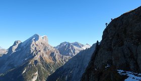 Das letzte Steilstück von Teil 2 der Ferrata Crepa Neigra