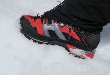 Auch nach längeren Schneepassagen wasserdicht