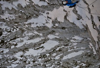 Peter Ortner an der Loska Stena (c) David Lama