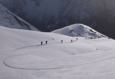 Schneeschuhe erleichtern den Aufstieg