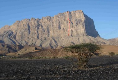 Die Linie von "Fata Morgana" am Jebel Misht (c) Hannes Mair/Alpsolut