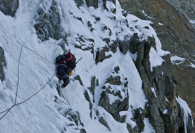 Peter Ortner inder Schlüsselseillänge der MacIntyre-­Colton © DavidLama Privat