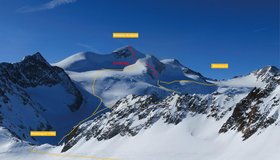 Übersicht Wildspitze Nordwand 2019