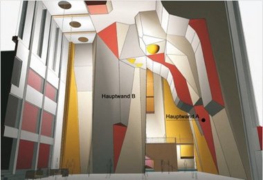 Der Indoorbereich der Kletterakademie