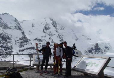 Muggo, Dieter und Max vor dem Großglockner