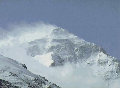 Der Everest - bei der Landung war sicher etwas weniger Wind...