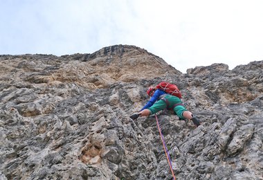In den Dolomiten: Wir klettern dort sehr oft mit Doppelseilen - da sind die Fusion Photon Seile ideal!