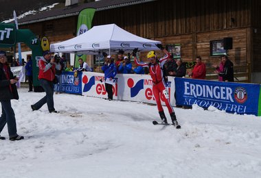 Michaela Essl beim Zieleinlauf