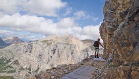 Auf dem Band - Ferrata Vallon Bianco