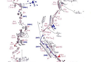 Topo Rolling Stones - Grandes Jorasses-Nordwand