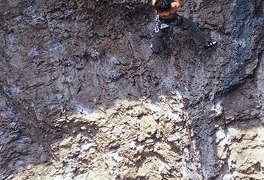 In einer der tollen Routen in Arco