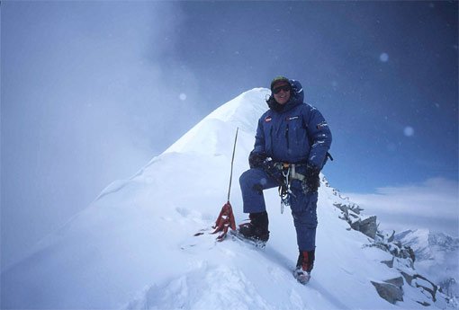 Alan Hinkes auf dem Gipfel der Annapurna