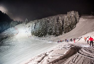 Das Skitourenrennen auf der Streif in Kitzbühel