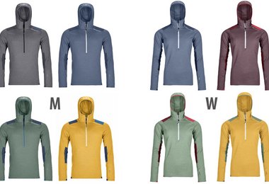 Den  Fleece Light Grid Zip Neck Hoody gibt es für Herren (M) und Damen (W). Die Farbgebung ist bei W und M ähnlich...