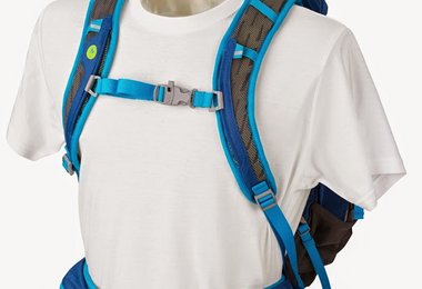 Die Cobra Schnalle am Becken- und Brustgurt beim Rucksack.