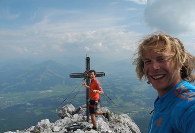 Guido Unterwurzacher und Toni Moßhammer auf dem Gipfel