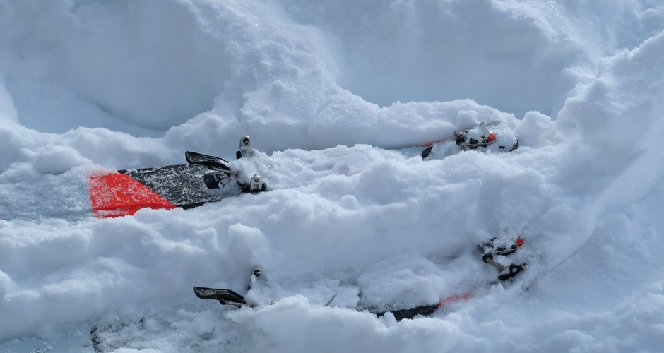 Die Gara TR Titan auf einem Völkl VTA 88 Lite (eine sehr leichte Ski-Bindungs-Kombination mit 88 Mittelbreite).