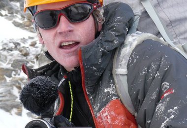 David filmt nach dem Lawinenabgang unsere betretenen Gesichter