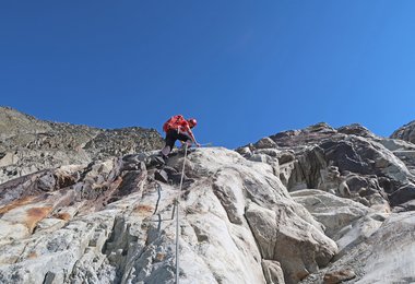 Der Tobias-Jungk-Steig (Klettersteig) im Pitztal.