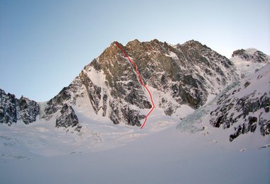 Uelis Route an der Grandes Jorasses