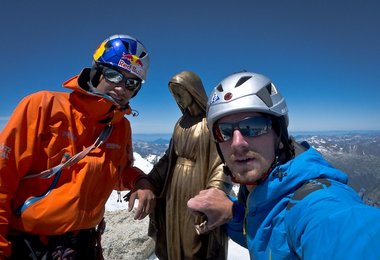 David und Peter am Gipfel des Dent du Geant © David Lama Privat