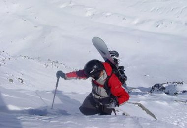 Beim Aufsteig im Mittelteil der Taschach Eiswand