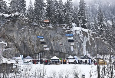 Die Wettkampfwand im Jahr 2010