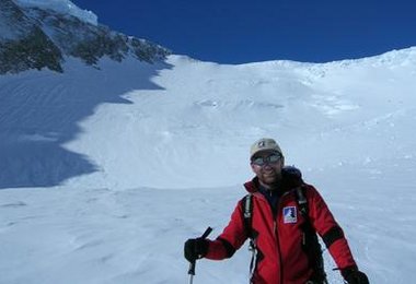 Unter der Headwall am Weg zum Gipfel