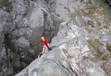 Auf dem Klettersteig Adrenalin