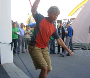 Auf der Outdoor zog die Besucher  auf die BASEline...