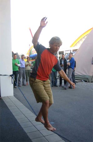 Auf der Outdoor zog die Besucher  auf die BASEline...