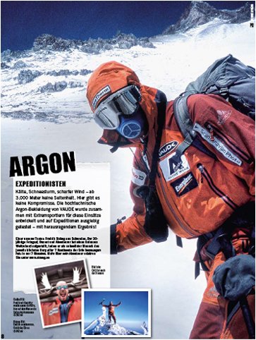 Argon - hochtechnische Bergsportausrüstung für den extremen Einsatz auf Expeditionen.