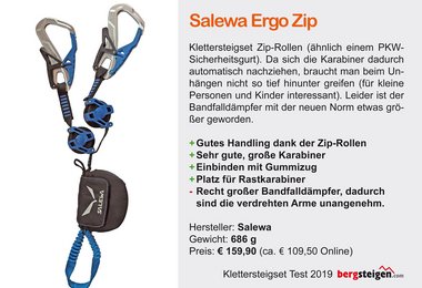 Klettersteigset Test 2019 - Salewa Ergo Zip