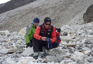 Wassersuche für unser Biwak Bild: G.Kaltenbrunner