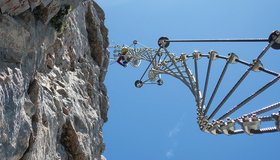 Auf der unteren, lange Helixleiter - Via Ferrata delle Aquile
