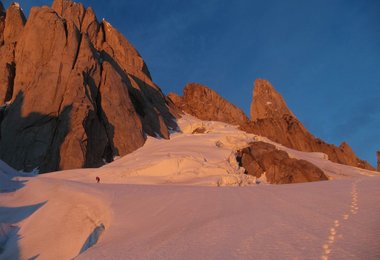 Beim Aufstieg zum Biwak; Foto: Markus Steiner