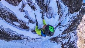 Rudi Hauser bei der Erstbegehung von Black Pearl