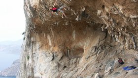 Werner Pucher in Dolonas, 7b/+