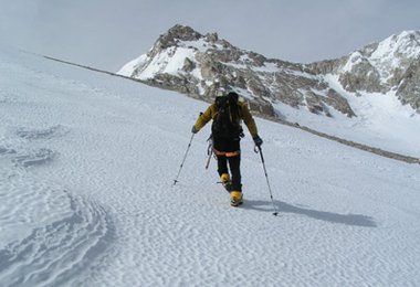 Am Plateau unter der Gipfelwand