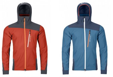Das Pala Jacket in den Farben Orange und Blau (gibt es auch noch in Schwarz).