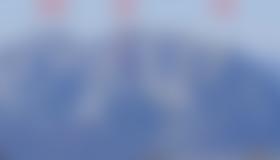 Übersicht Grimming Südostgrat (in Rot die Route, in Gelb der Zu- und Abstieg)