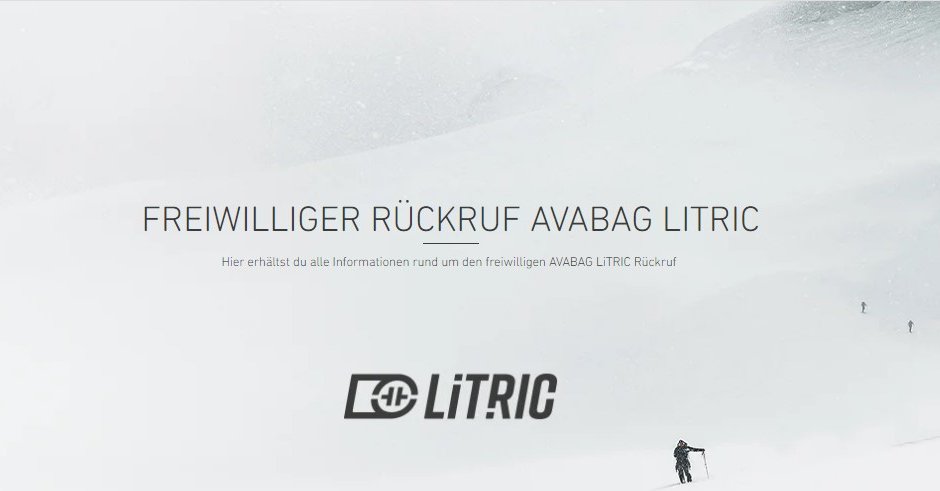 Rückruf Ortovox Avabag LiTRIC Modelle 