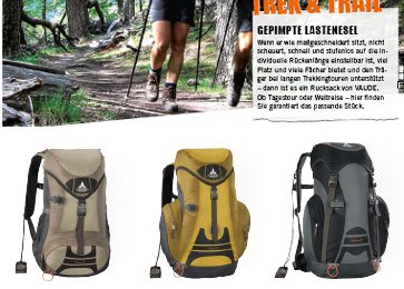 VAUDE-Rucksäcke stehen für technische Inovationen und frisches Design.