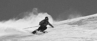 Freeride Weltmeisterin Lorraine Huber. Bild © Hanno Mackowitz