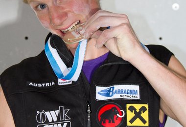 Silber für Jakob Schubert im Vorstieg-WM-Finale der Herren! Foto: ÖWK-Holzknecht