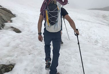 Hüttenzustieg mit etwas Aussenzuladung. (c) Stefan Brunner